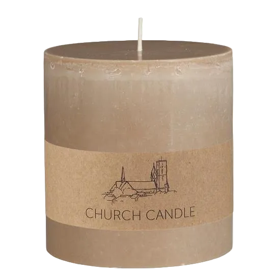 Linen Church Candle - Nordic Swan Eco Wax
