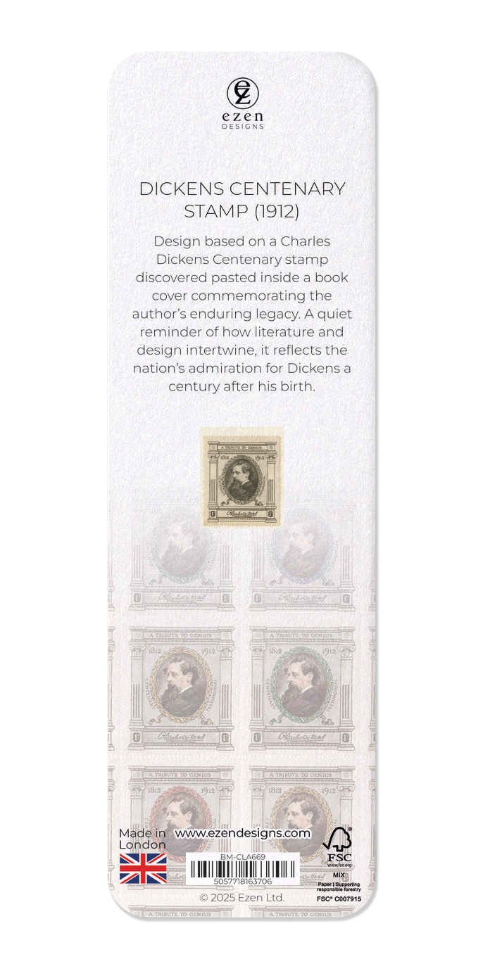 Charles Dickens Centenary Stamp Bookmark
