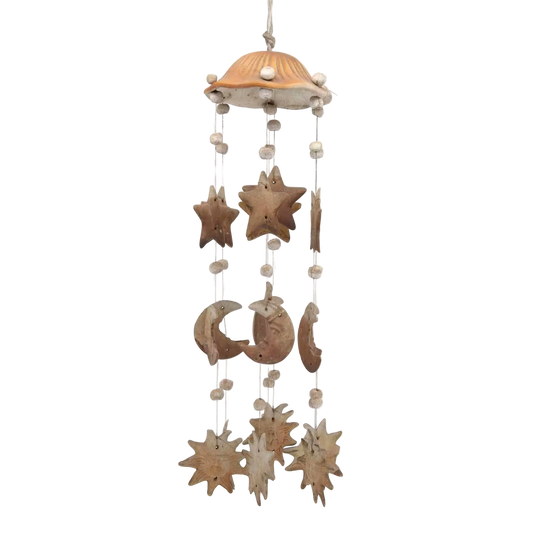 Moon & Star Ceramic Windchime