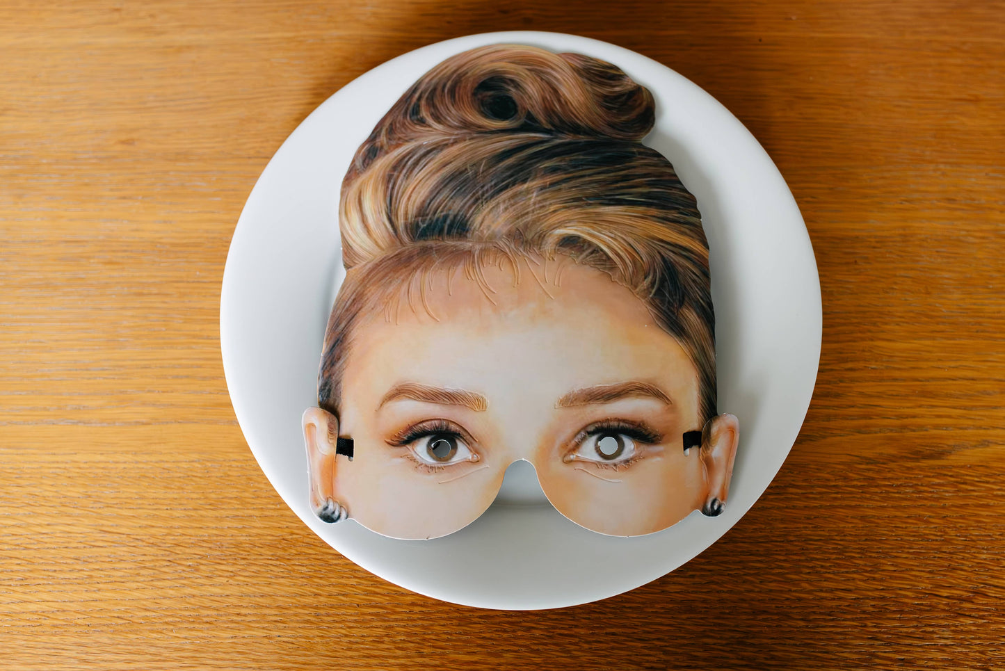 Audrey Hepburn paper party mask