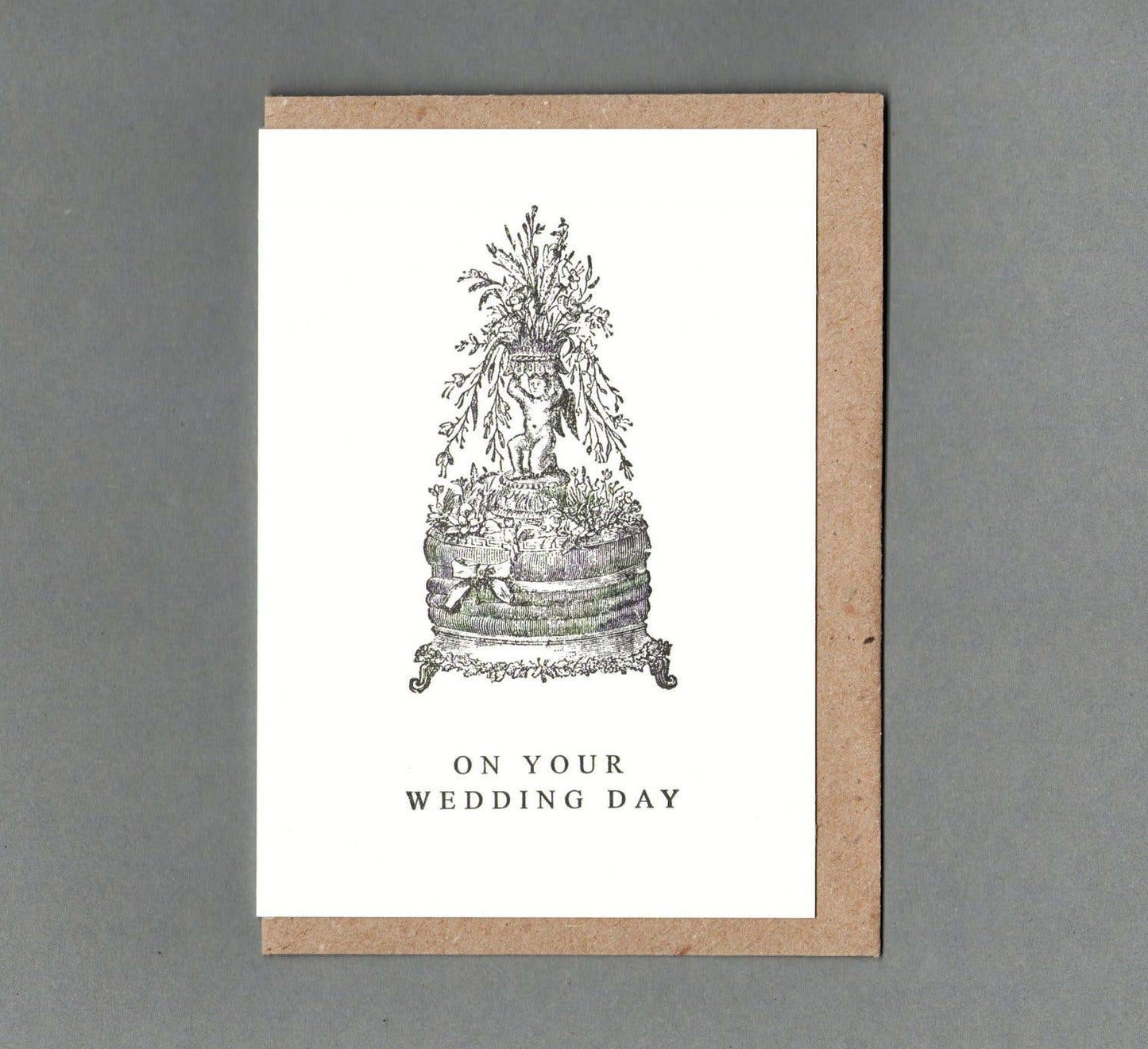 Wedding Cake Letterpress Greeting Card
