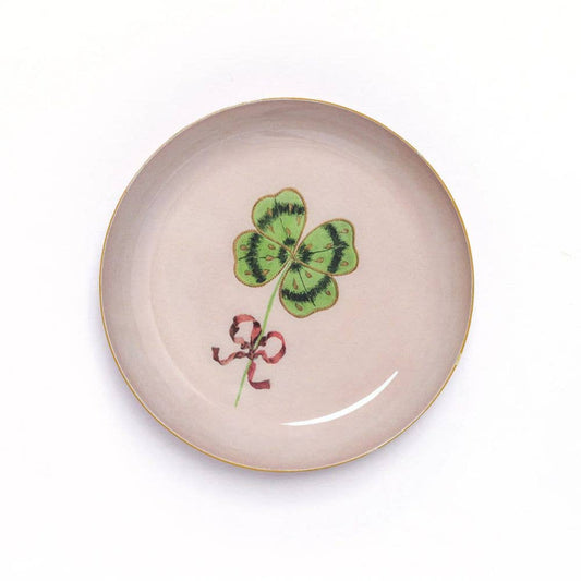 Clover Enamel Trinket Tray