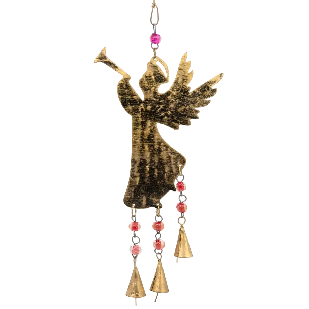 Iron angel hanging with bells by Siesta