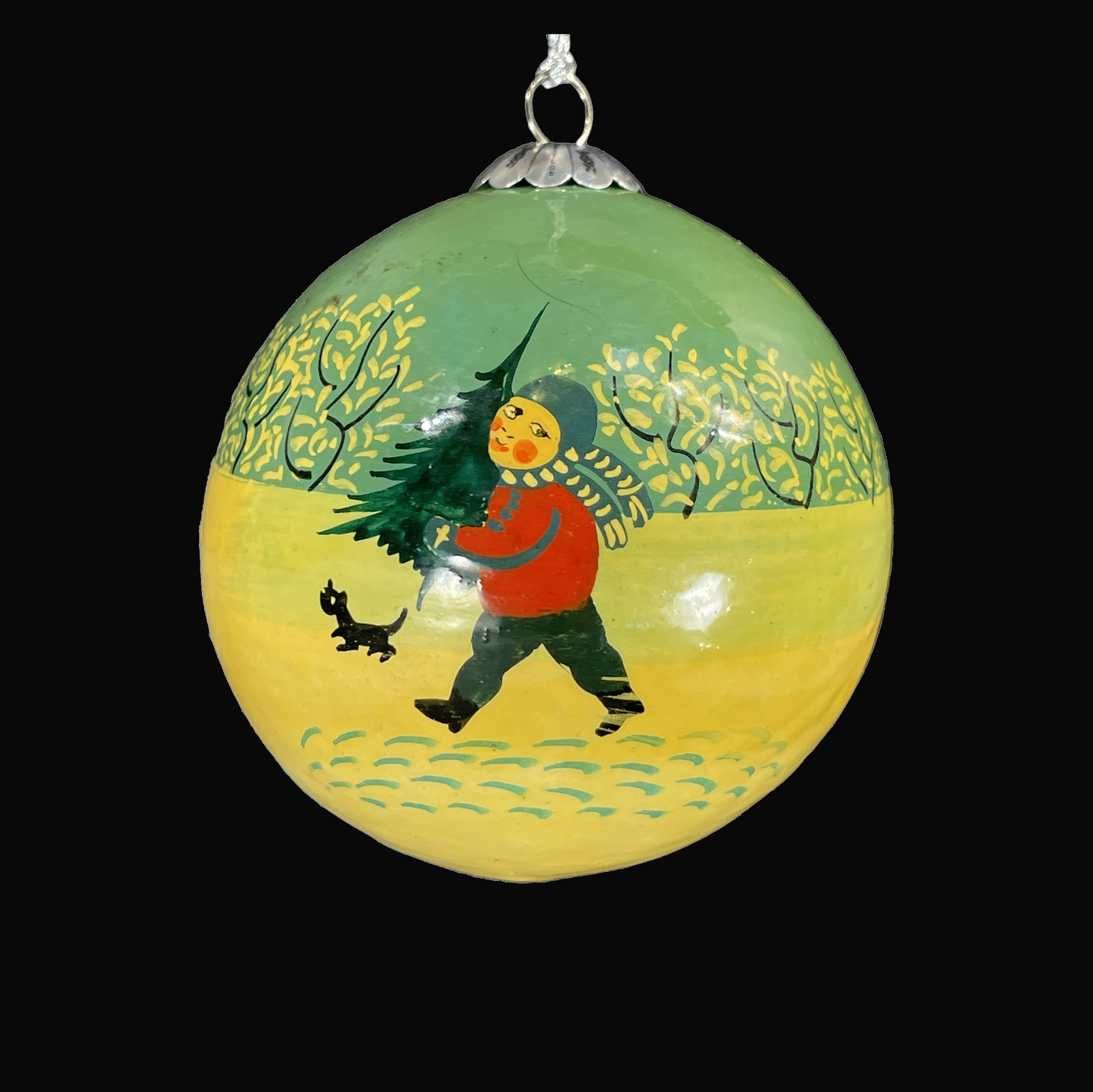 Vintage Hand Painted Christmas Bauble
