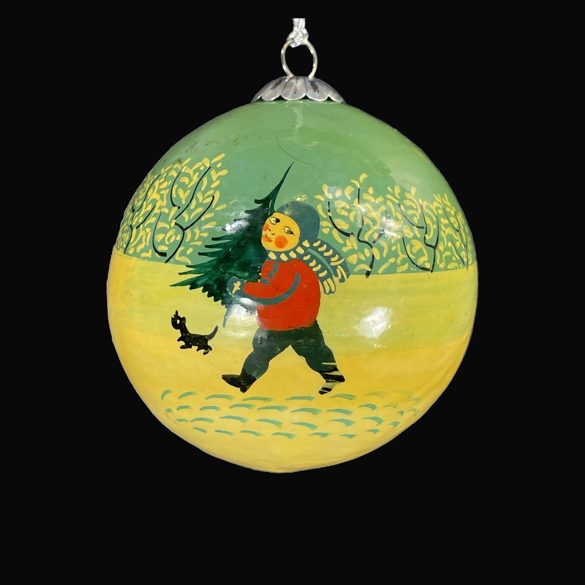 Vintage Hand Painted Christmas Bauble
