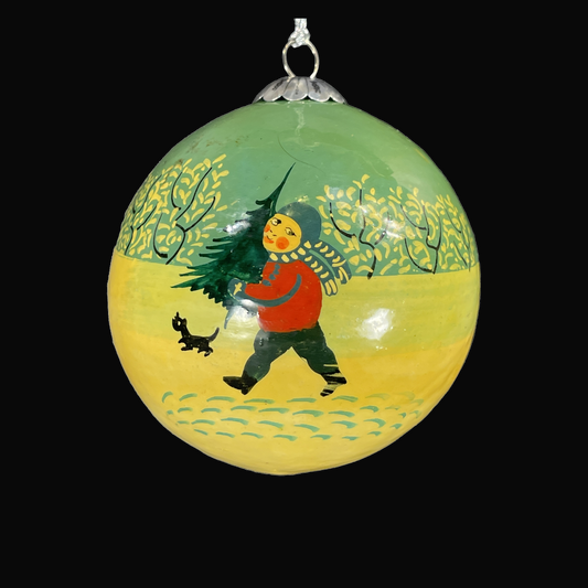 Vintage Hand Painted Christmas Bauble