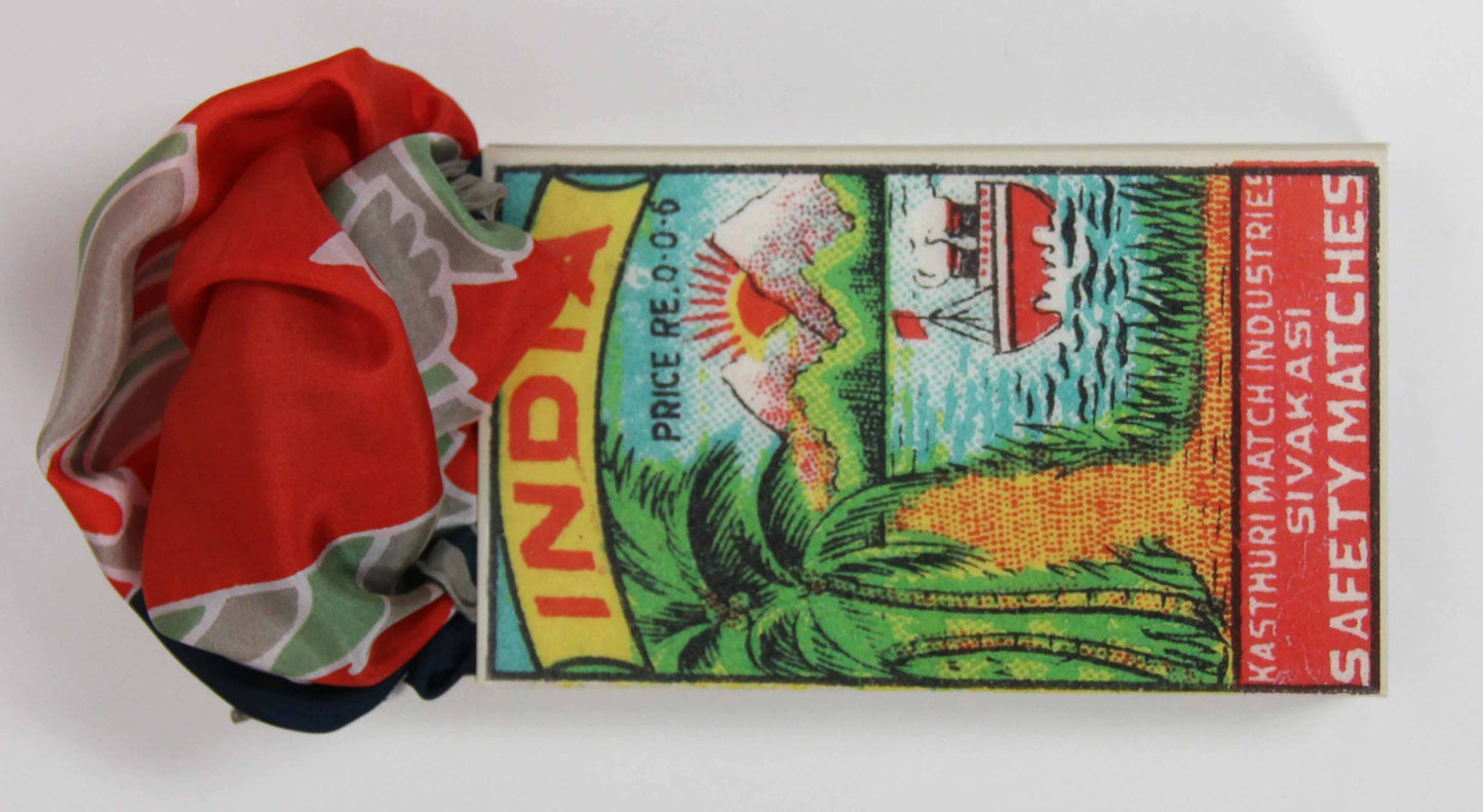 Agami Marine Navy - Mini Square Silk Scarf