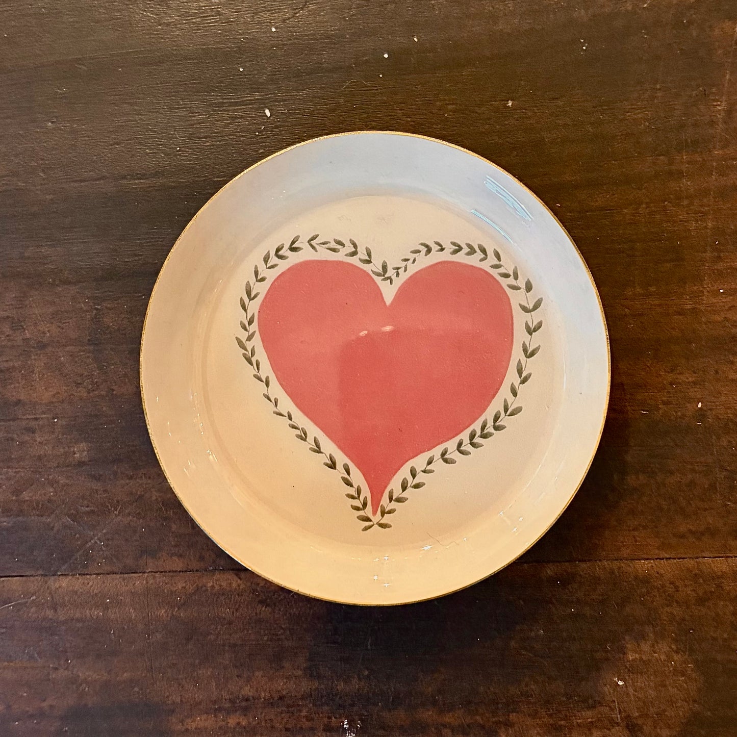 Heart Enamel Trinket Tray