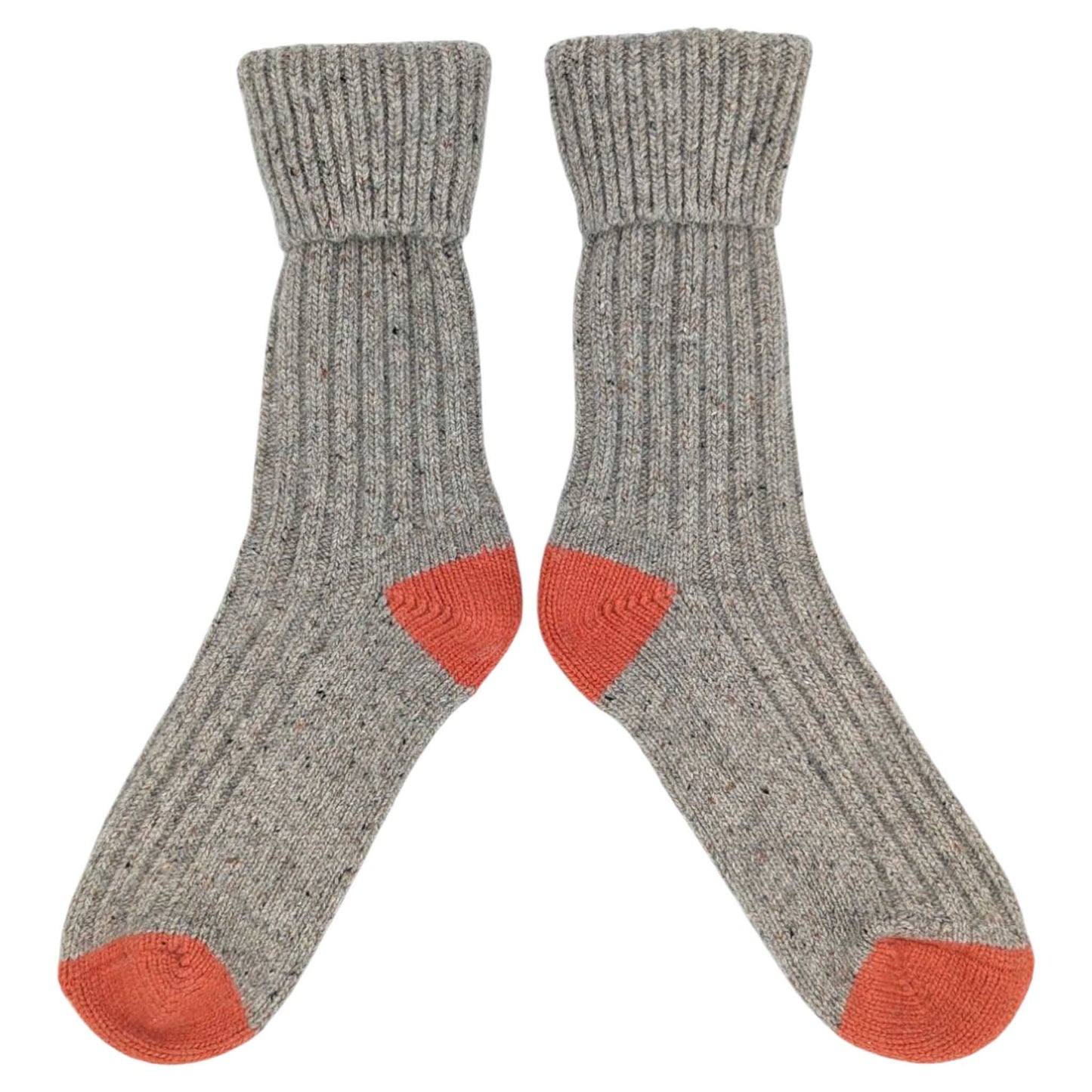 Recycled Lambswool & Silk Ribbed Socks