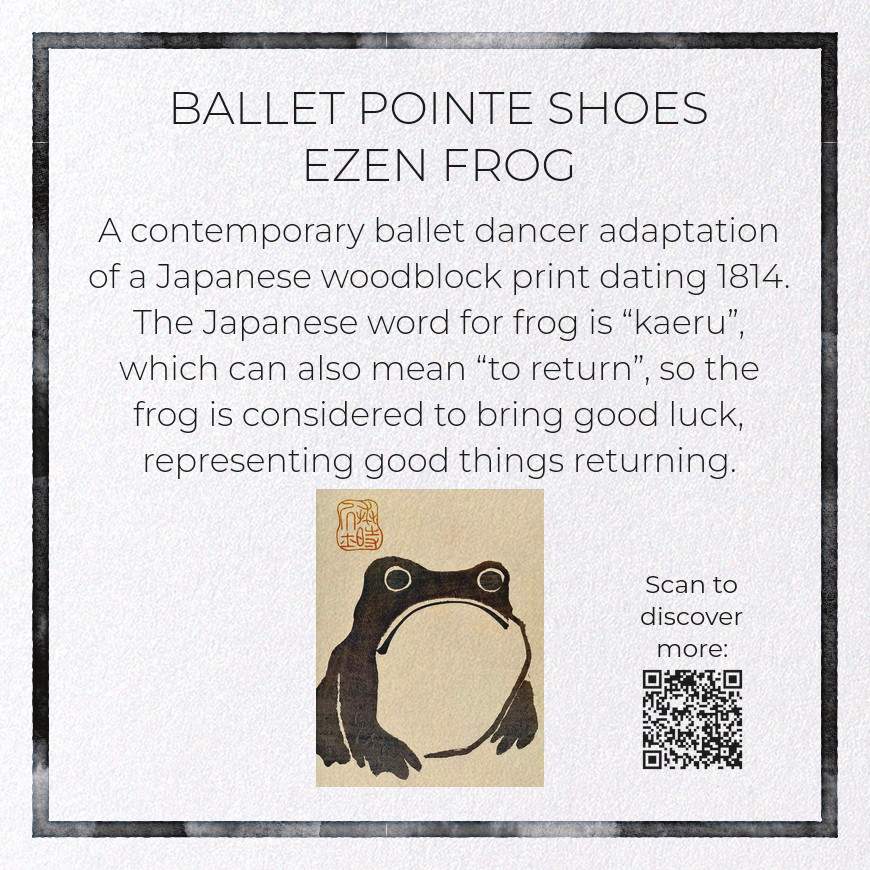 Ballet Hoji Frog: Greetings Card
