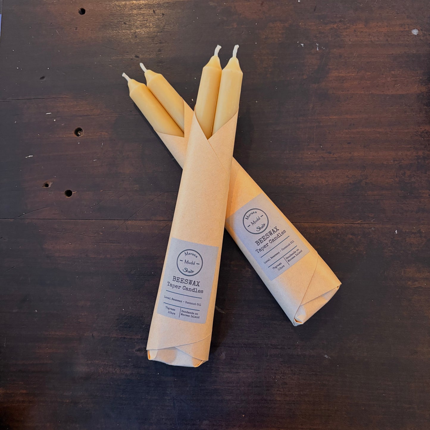 Beeswax & Coconut Taper Candle (Pair)