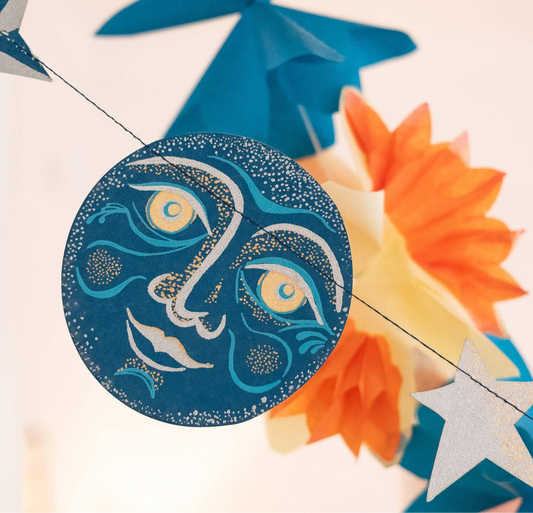 Man on the Moon Sewn Garland