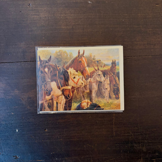 Horse Lovers Vintage Little Greeting Card