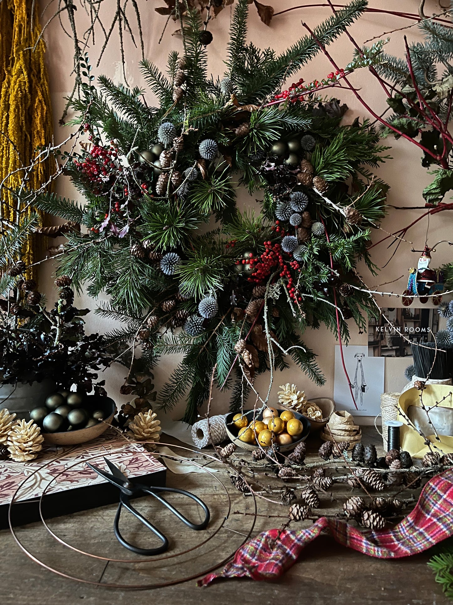 Luxury Wreath Making Workshop Glasgow