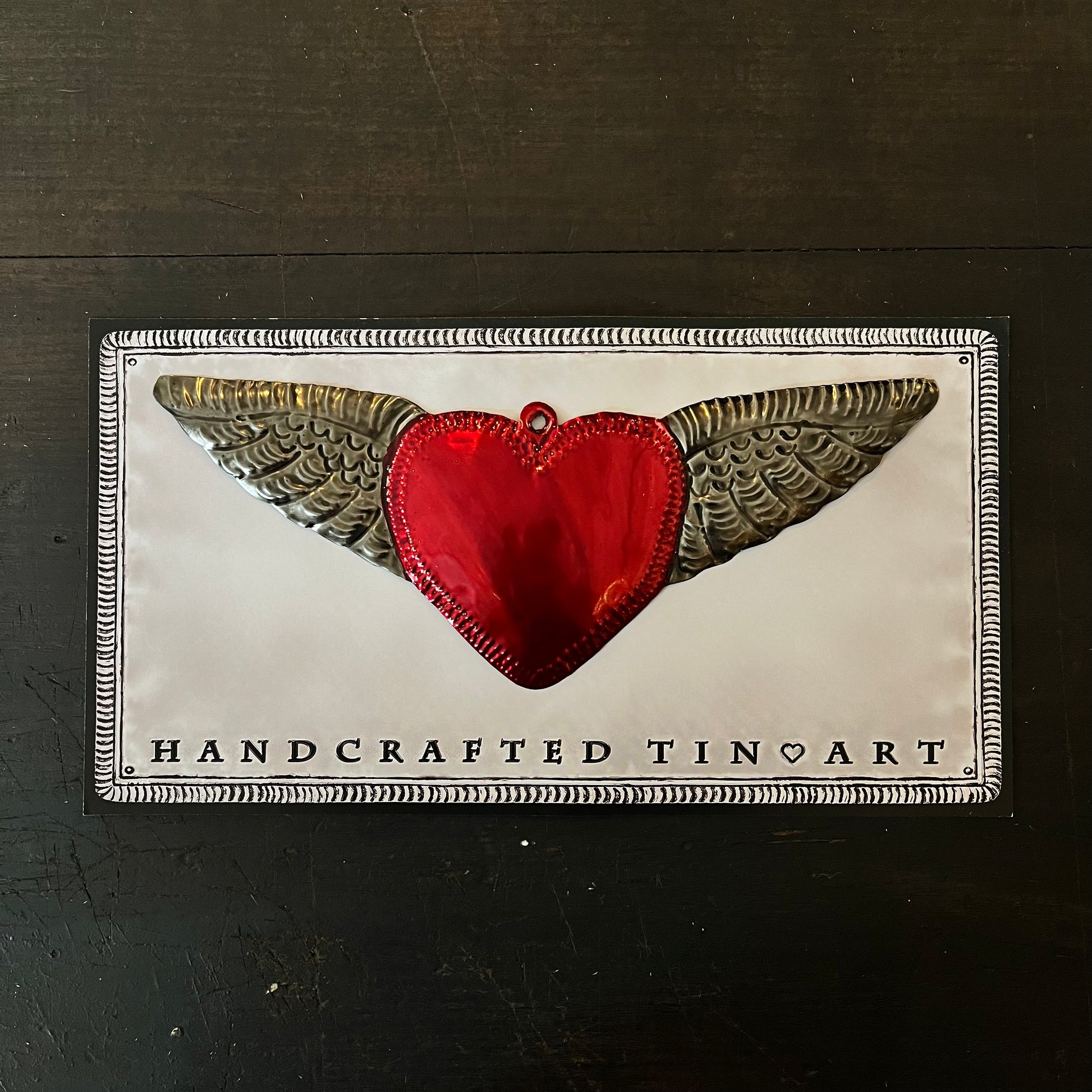 Mexican Tin sacred heart Hanging Decoration 
