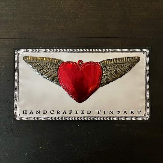Mexican Tin sacred heart Hanging Decoration 