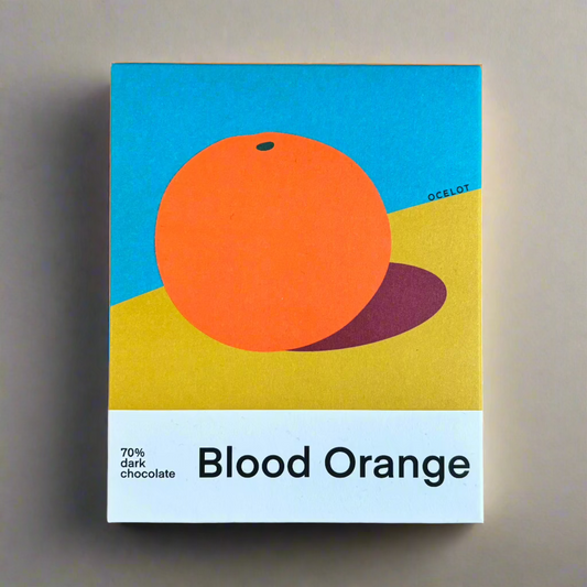 Ocelot Organic Dark Chocolate with Blood Orange & Vanilla — Vegan & Plastic-Free, 70g