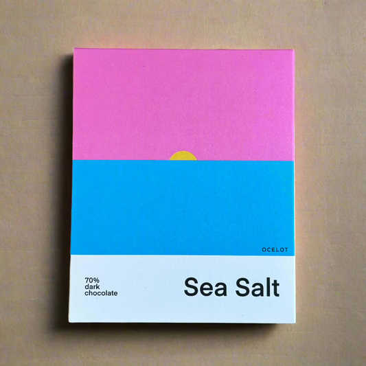 Ocelot Organic Dark Chocolate with Scottish Sea Salt – Vegan, Ethical & Plastic-Free, 70g