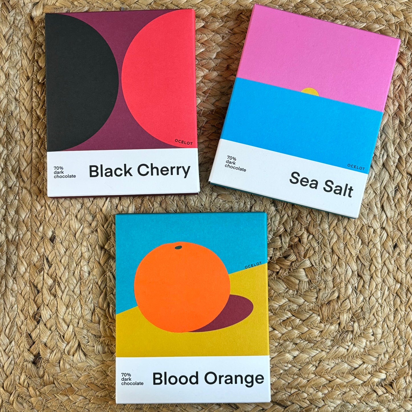 Ocelot Organic Dark Chocolate with Scottish Sea Salt – Vegan, Ethical & Plastic-Free, 70g