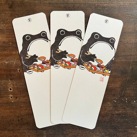Sushi Hoji Frog Japanese Bookmark
