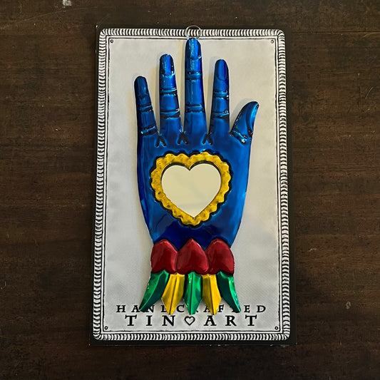 Colour painted hand mirror hanging ornament