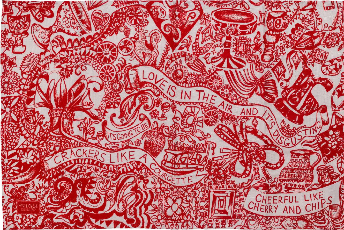 Love Is In The Air Organic Tea Towel