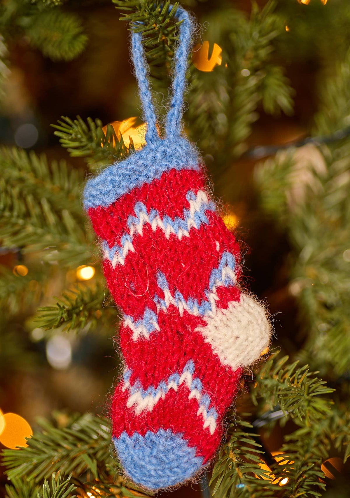 Fair Trade knitted wool stocking decorations by Namaste