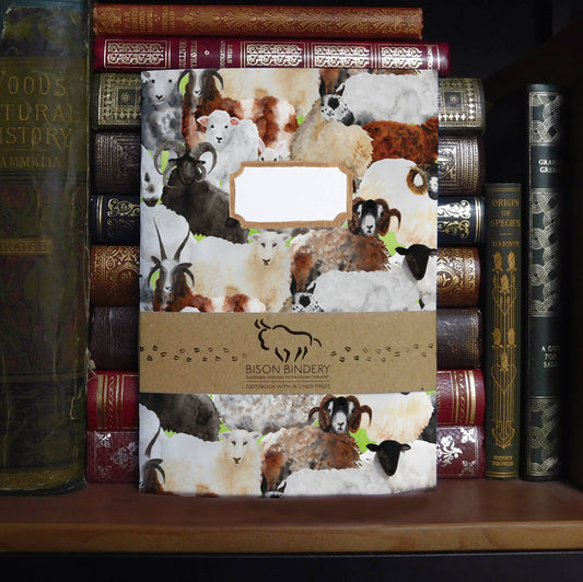 Flock of Sheep A5 Recycled Notebook