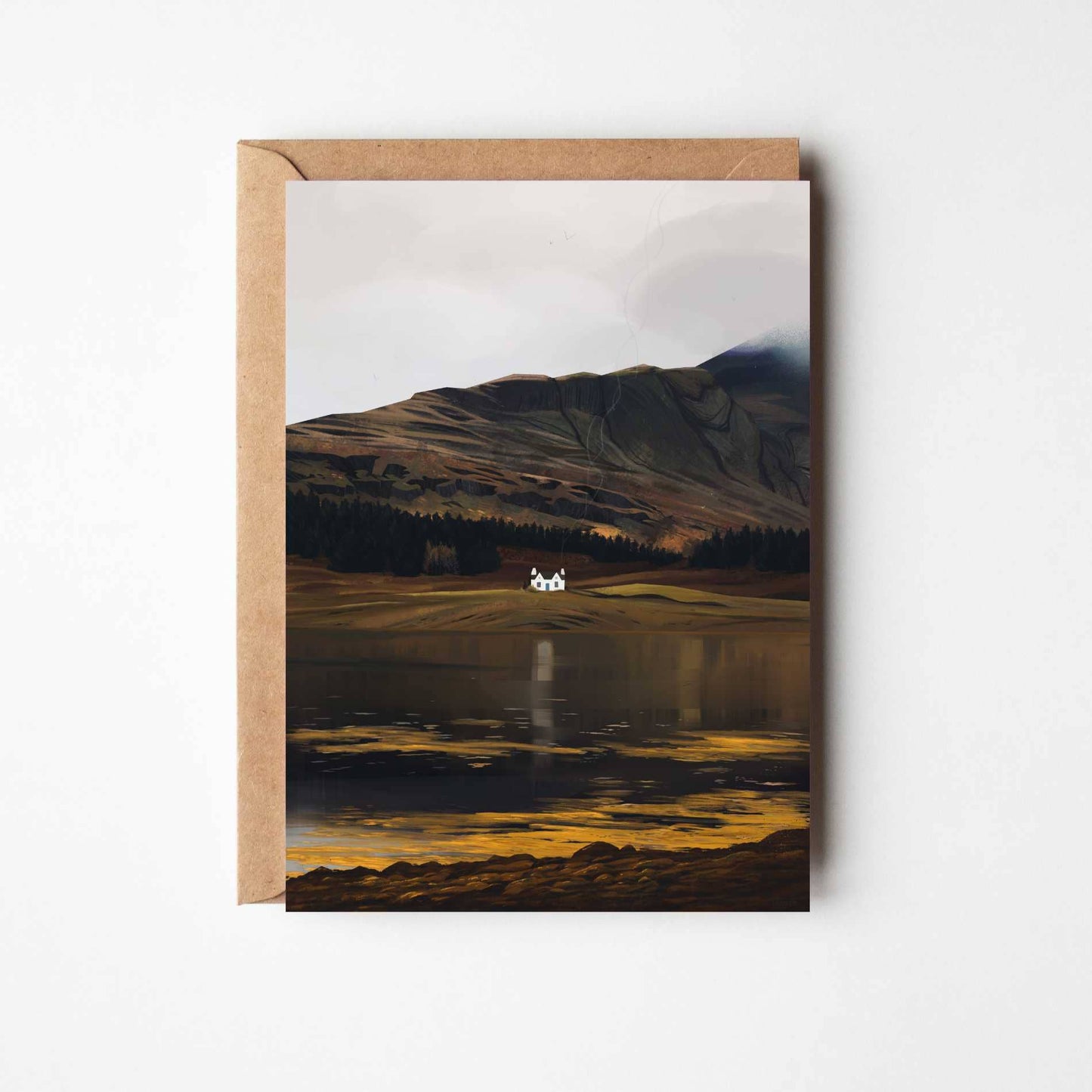 Loch Eli, Scottish Cottage Greeting Card
