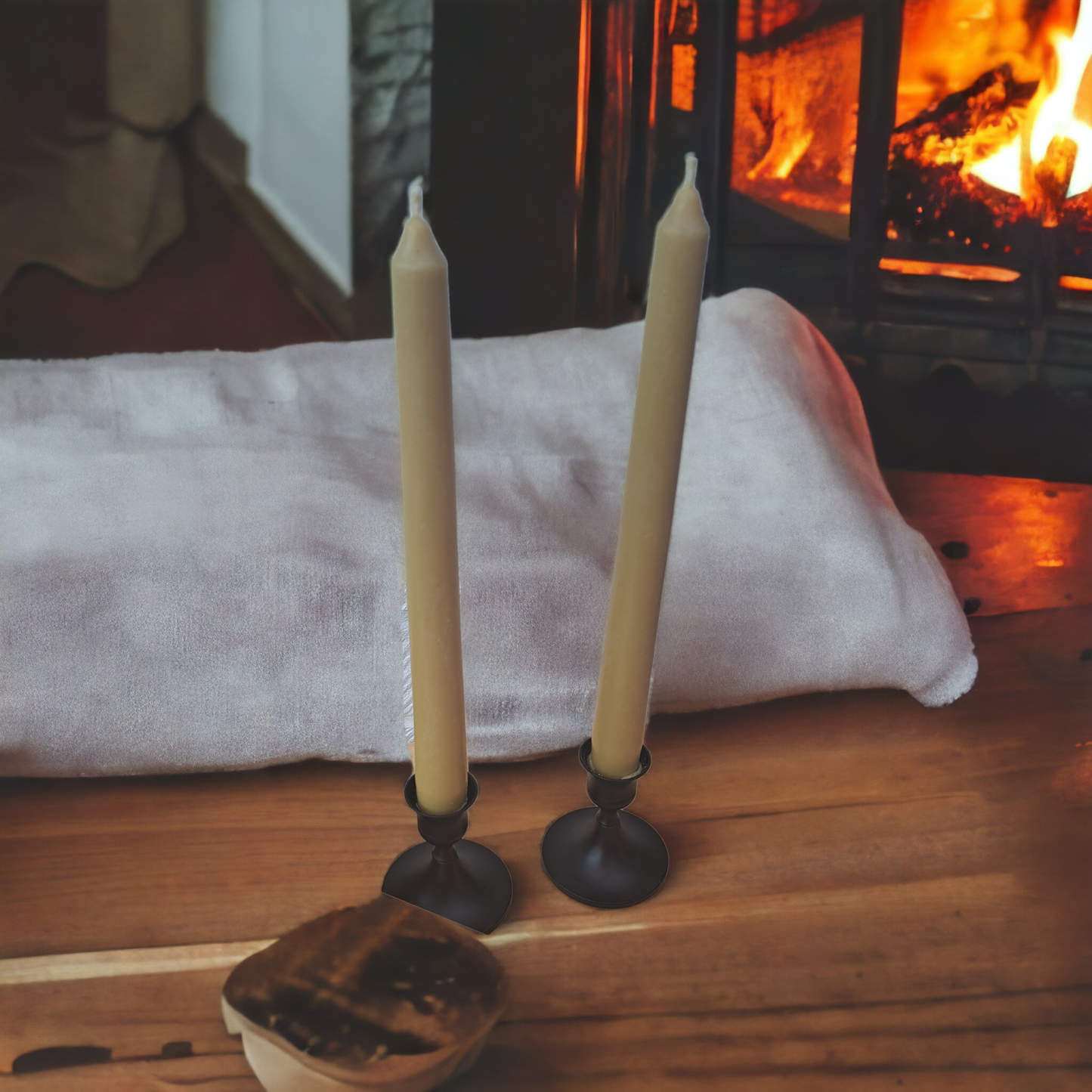 Beeswax & Coconut Taper Candle (Pair)