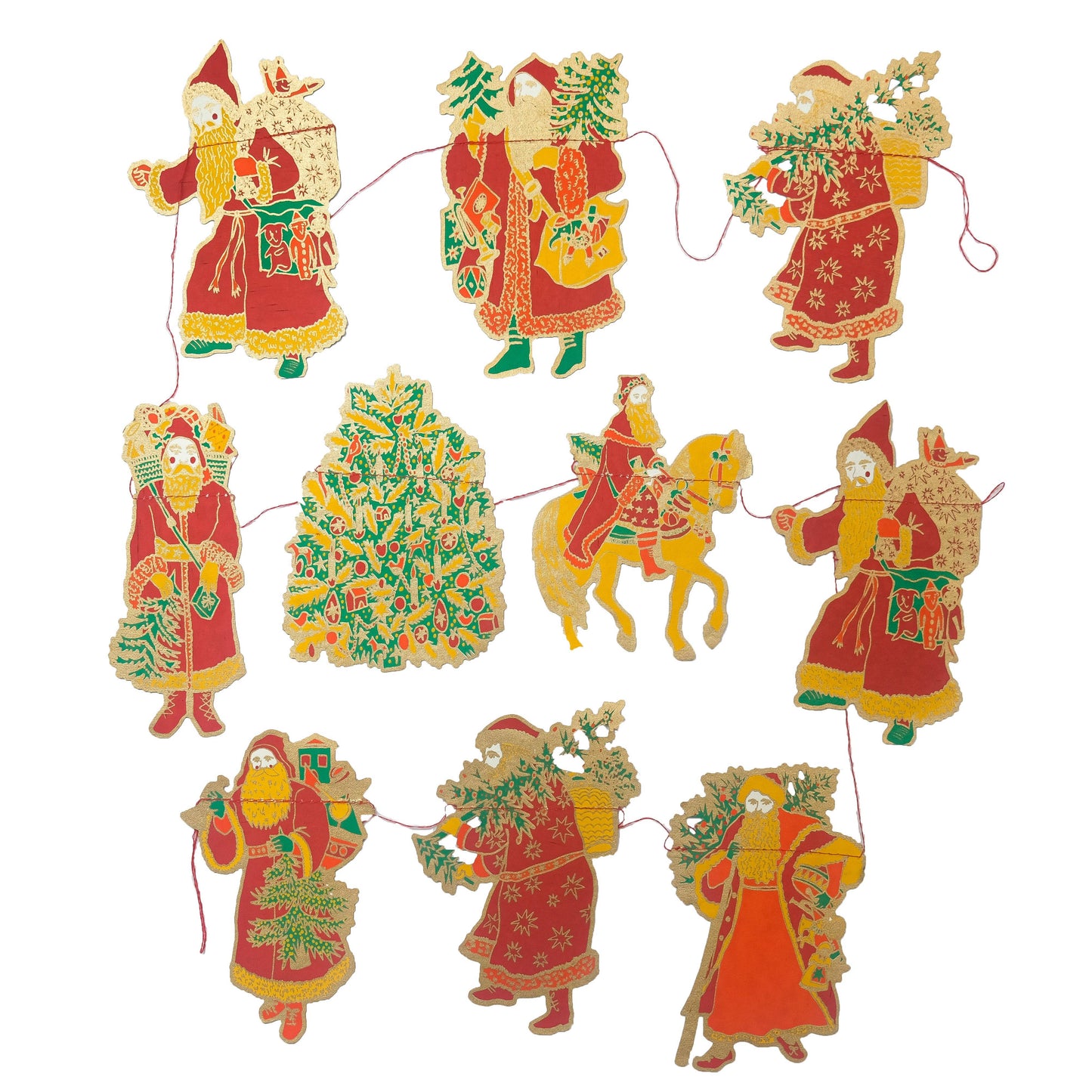 Retro St Nicholas Santa Garland