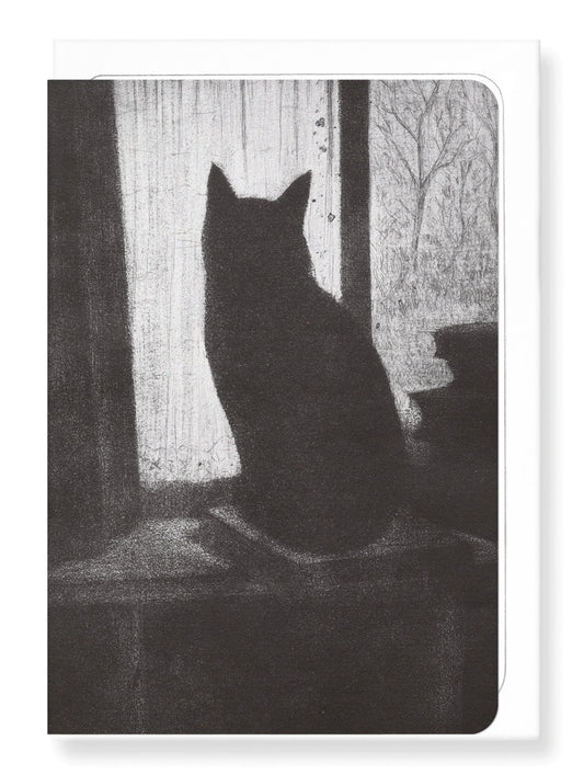 Cat On A Book Greetings Card