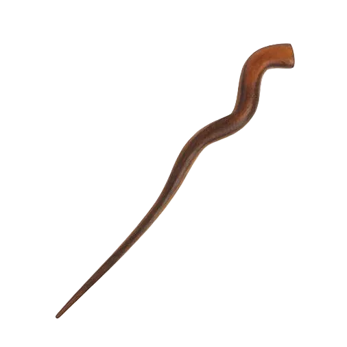 Hand-carved raintree wood wand from Bali