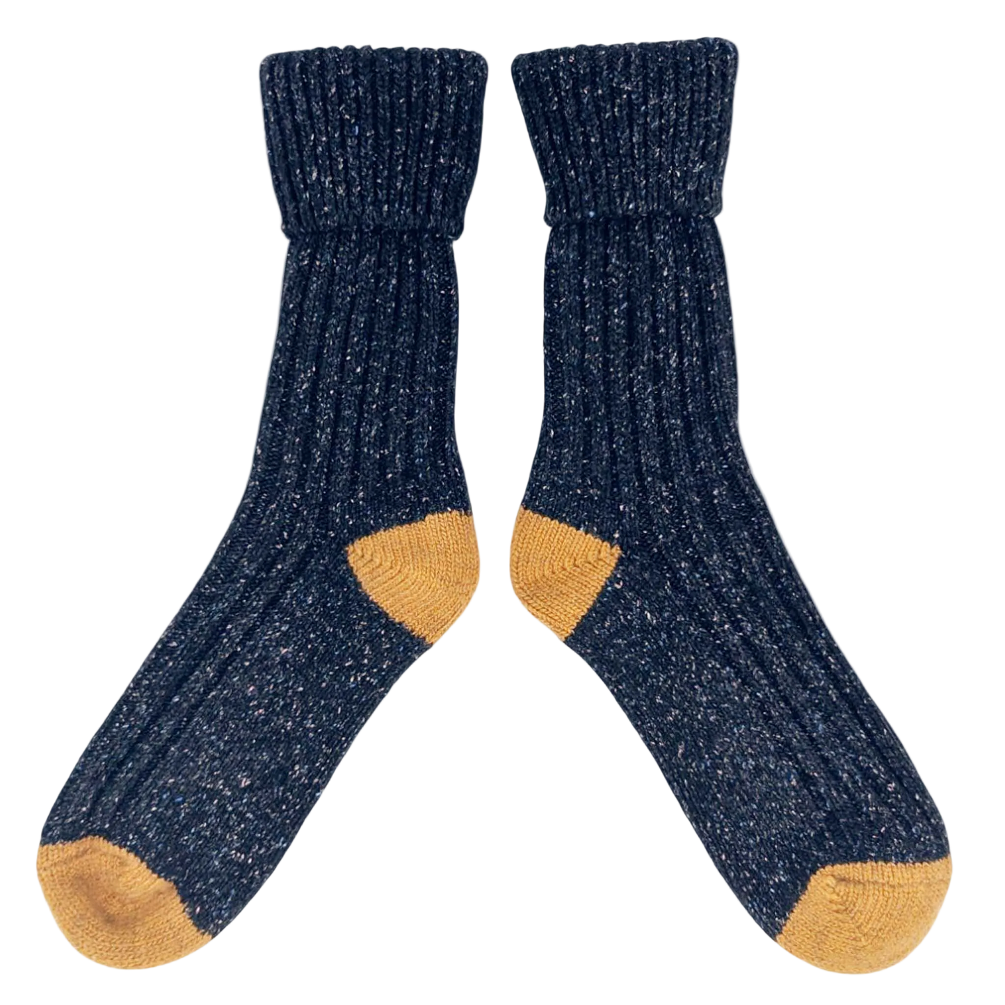 Recycled Lambswool & Silk Ribbed Socks (7 colours)