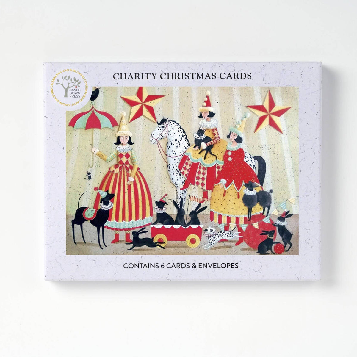 Charity Christmas card pack of six in a recycled card box