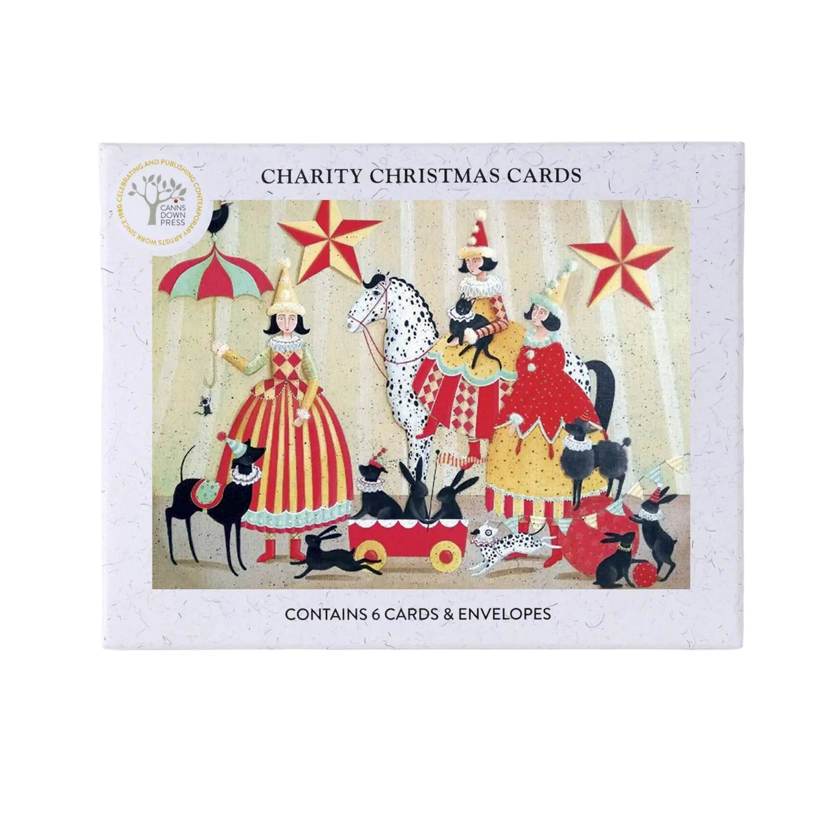 Circus Circus Christmas card pack by Jane Winton for Canns Down Press