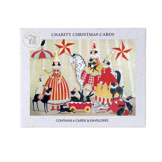 Circus Circus Christmas card pack by Jane Winton for Canns Down Press