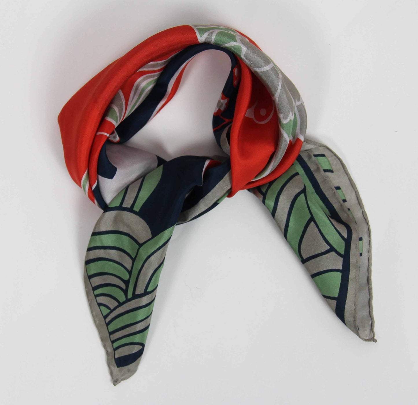 Agami Marine Navy - Mini Square Silk Scarf