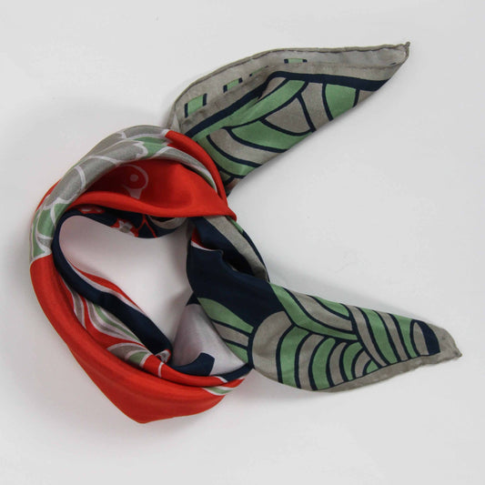 Colorful patterned scarf on a white background