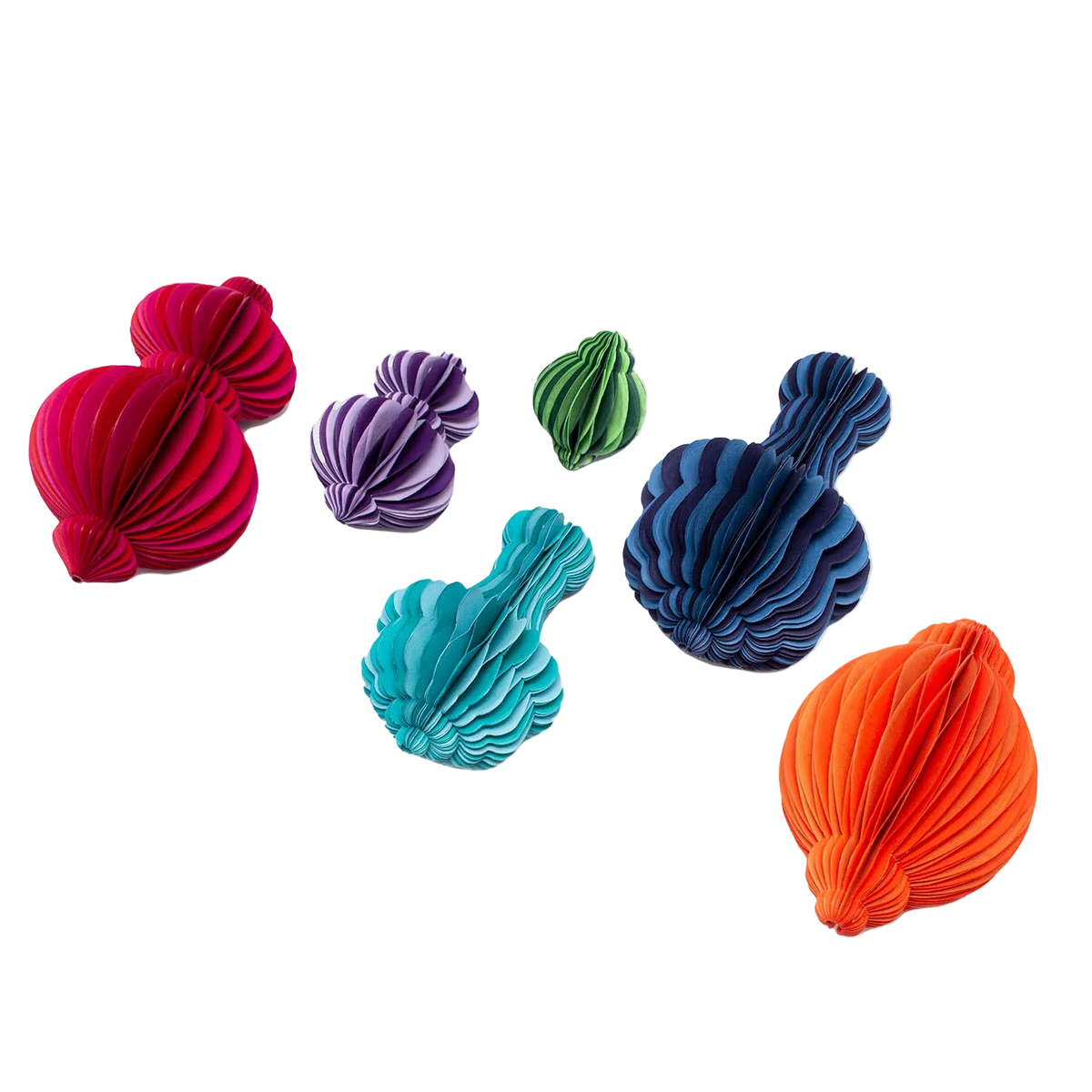 Indian Recycled Paper Fold-Away Decorations