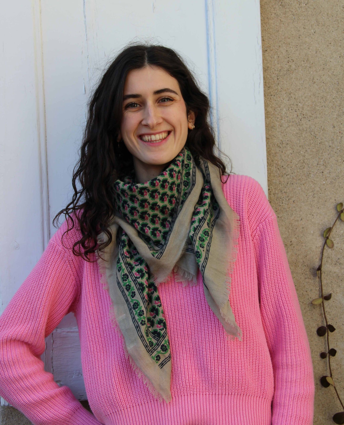 Valentine Floral Wool Scarf