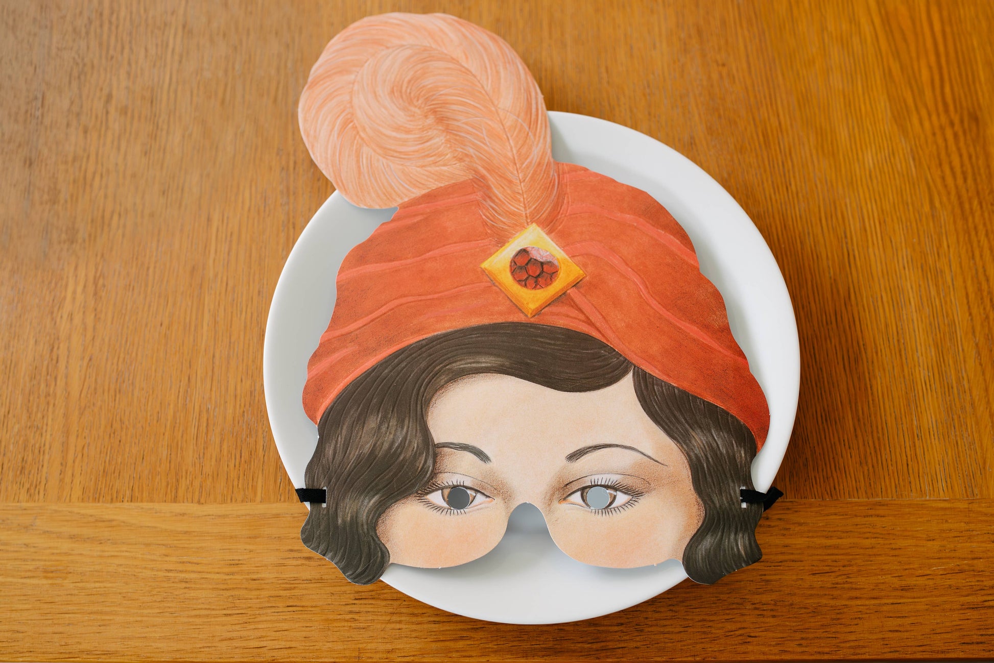 paper party mask 1920's 