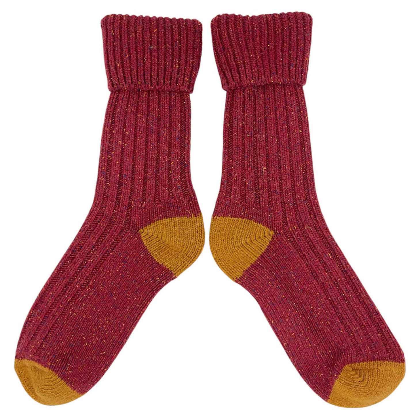 Recycled Lambswool & Silk Ribbed Socks (7 colours)