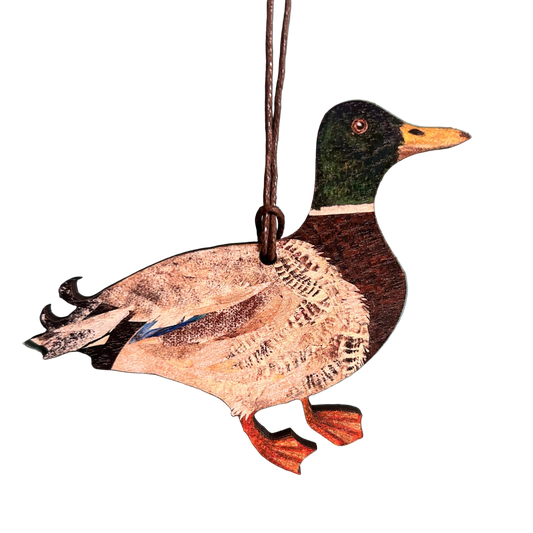 laser cut wooden duck decoration