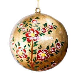 kasmiri Indian hand painted bauble
