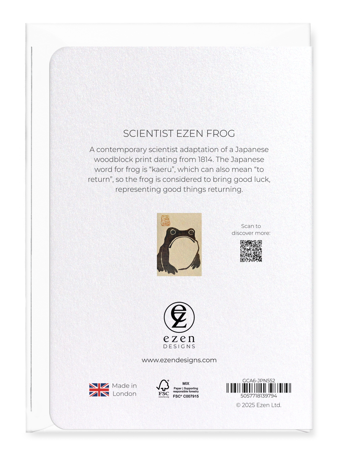 SCIENTIST EZEN FROG: Greeting Card