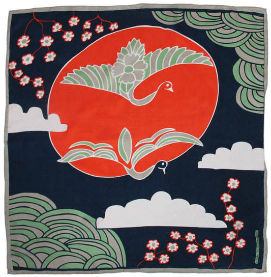 Agami Marine Navy - Mini Square Silk Scarf