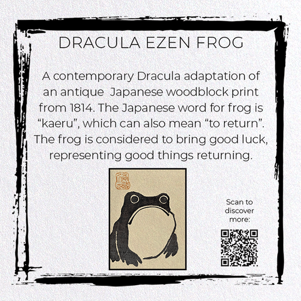 Dracula Hoji  Frog Greetings Card