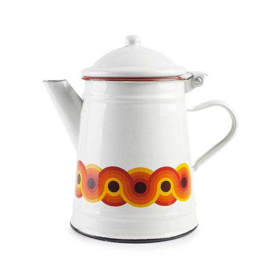 Retro Enamel Coffee Pot
