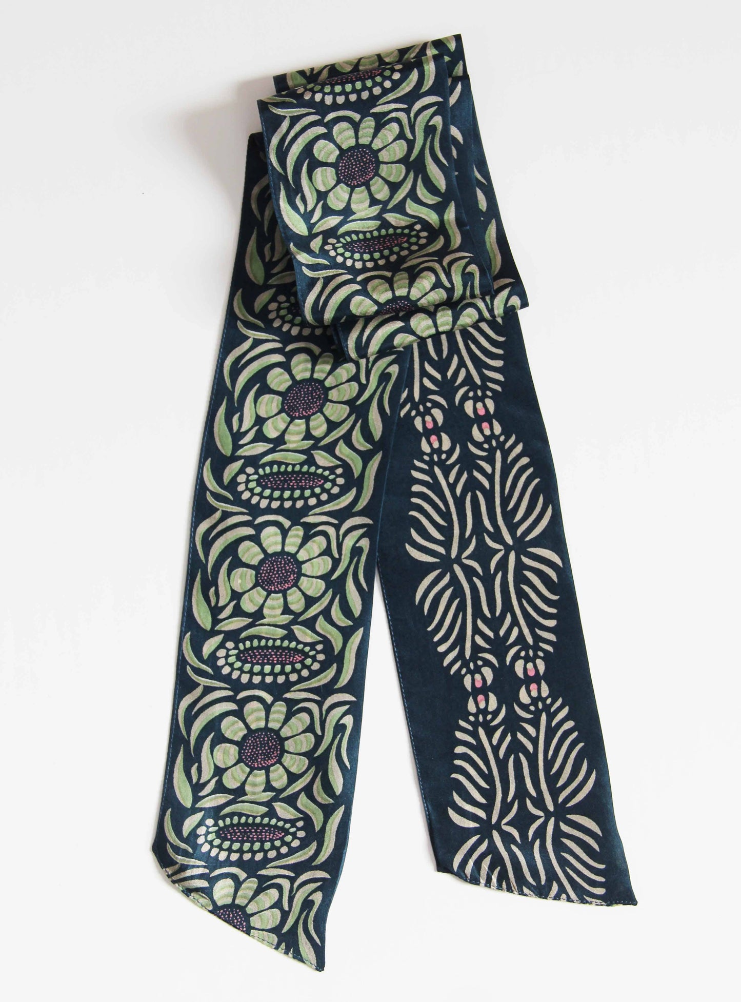 floral design 100% Silk Headband